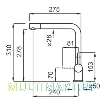Смеситель Elleci Stream K73 Fumo (MKKSTR73) картинка 2